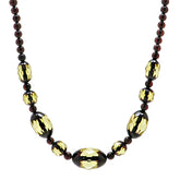 Cherry 2-tone Baltic Amber Beads Necklace - Amber Alex Jewelry